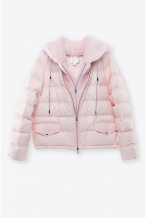 OVERSIZED DOWN JACKET WITH DETACHABLE HOOD