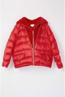 OVERSIZED DOWN JACKET WITH DETACHABLE HOOD