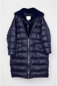 OVERSIZED DOWN COAT WITH DETACHABLE HOOD