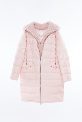OVERSIZED DOWN COAT WITH DETACHABLE HOOD