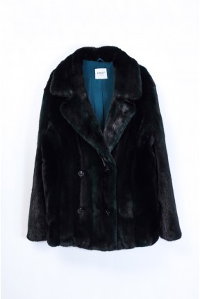 DOUBLE BREASTED MINK BLAZER JACKET
