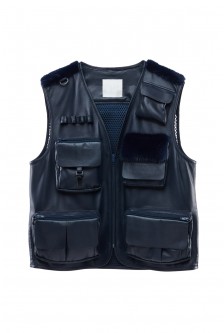 LEATHER UTILITY VEST