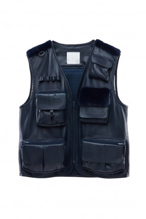 LEATHER UTILITY VEST