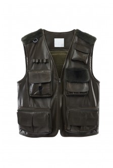 LEATHER UTILITY VEST