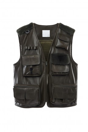 LEATHER UTILITY VEST