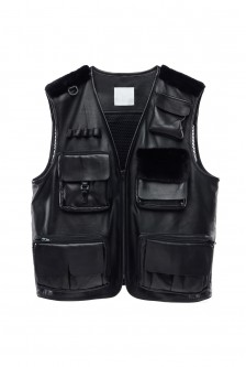 LEATHER UTILITY VEST