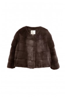 MINK BELL SLEEVES CROPPED JACKET