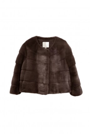 MINK BELL SLEEVES CROPPED JACKET
