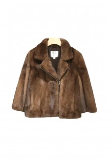 BIKER STYLE MINK JACKET