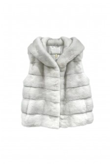 MINK VEST WITH HOOD