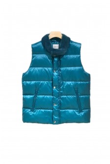 UNISEX BASIC DOWN VEST WITH MINK COLLAR