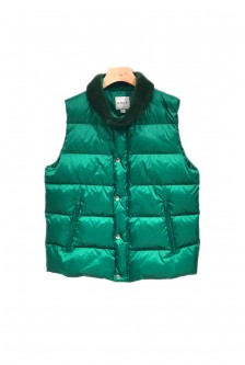 UNISEX BASIC DOWN VEST WITH MINK COLLAR