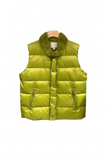 UNISEX BASIC DOWN VEST WITH MINK COLLAR