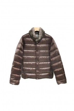 BASIC DOWN JACKET WITH MINK COLLAR