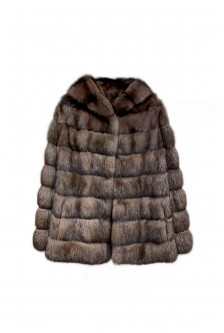 SABLE JACKET WITH HOOD