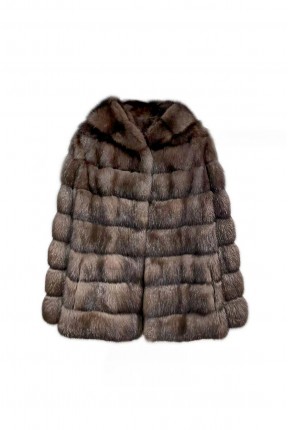 SABLE JACKET WITH HOOD