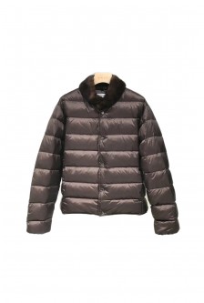 BASIC DOWN JACKET WITH MINK COLLAR