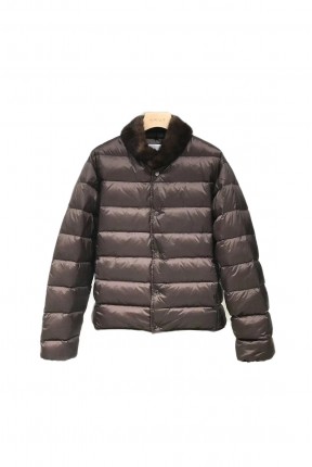 BASIC DOWN JACKET WITH MINK COLLAR