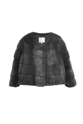 MINK BELL SLEEVES CROPPED JACKET