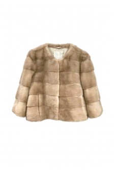 MINK BELL SLEEVES CROPPED JACKET