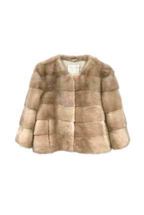 MINK BELL SLEEVES CROPPED JACKET