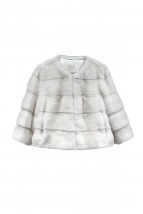 MINK BELL SLEEVES CROPPED JACKET