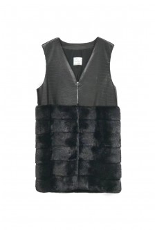 LEATHER MINK VEST
