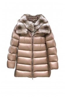 DETACHABLE CHINCHILLA FRONT DOWN JACKET